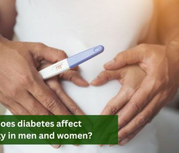 How does diabetes affect fertility in men and women